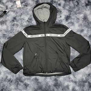 Hollister Windbreaker Womens Size Small Black